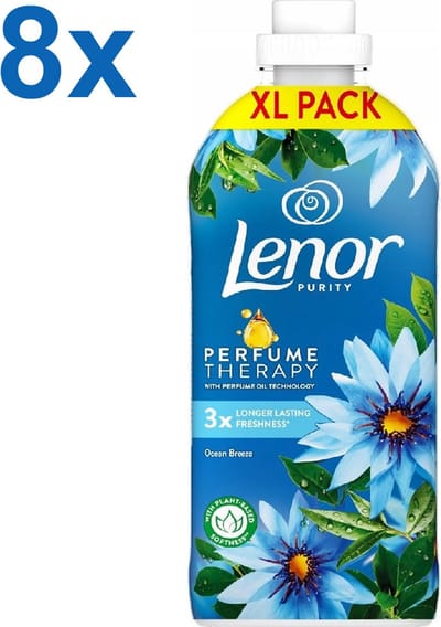 Lenor - Purity - Perfume Therapy - Ocean Breeze - Wasverzachter - 8x 1200ml - 384 Wasbeurten - XL PACK - Voordeelverpakking