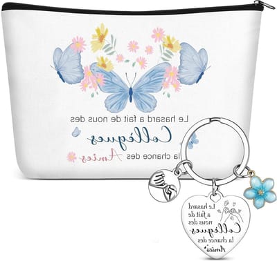 Set van 2 Make-up Tassen met Sleutelhangers - Perfecte Cadeaus voor Verbinding en Organisatie