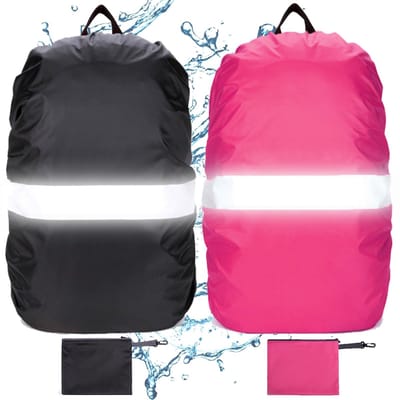 Dailygoods- Regenhoes Waterdicht 55 × 35 cm - Rugzak Cover - Reflecterend - 6 Pack - Outdoor Bescherming - Voor Wandelen/Kamperen - Rugzakhoes
