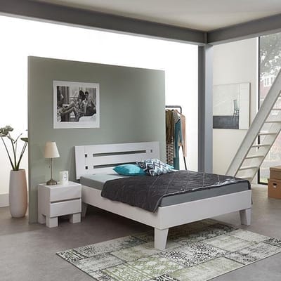 Bed Box Wonen Massief beuken houten bed Roese Premium 180x210 cm Natuur gelak
