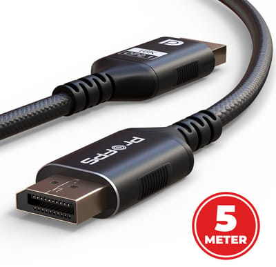 ProFPS DisplayPort Kabel 2.1 - 5 Meter - 80Gbps - 16K 60Hz - 8K 120Hz