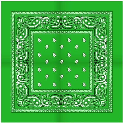 Boeren zakdoek Rain drop 54x54 - 54 - Groen
