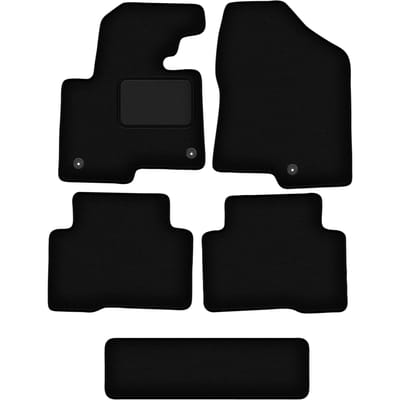 Zwarte veloursmatten voor: Hyundai SantaFe III 7-zits (2012-)