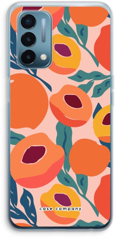 Case Company® - Hoesje geschikt voor OnePlus Nord N200 5G hoesje - Perzik - Soft Cover Telefoonhoesje - Bescherming aan alle Kanten en Schermrand