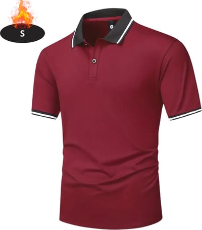 Livano Poloshirt Heren - T-Shirt Heren - Shirt - Overhemd - Polo Shirt - Bordeauxrood - S