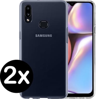Hoesje - 2 Stuks - Geschikt voor Samsung Galaxy A10s - Sterk & Shockproof - Telefoonhoes - Back Cover - Case Siliconen - Telefoon Hoes - Transparant