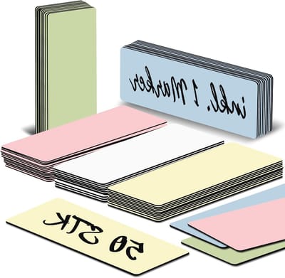 Magnetische Strips 50 x 8 x 3 cm, Herbruikbare Hechting Magneten voor Magnetische Labels, Inclusief 1 Marker en 5 Kleuren