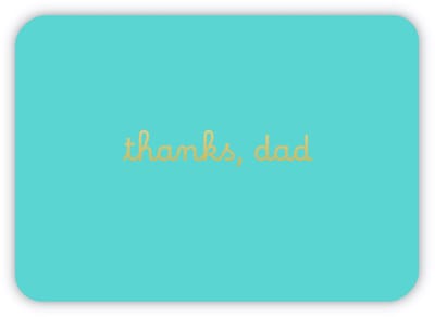 Thanks Dad | Vaderdag | Wenskaart | Bedankkaart | Vaderdagskaart | Bedankje | Goudfolie | A6