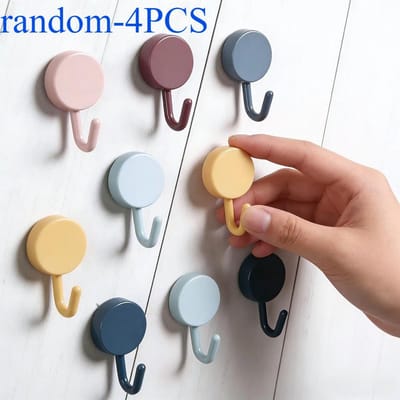 Woonhaakjes | Zonder Boren Plakkerige Achterkant, Robuuste Plastic Zuignaphaken voor Badkamer, Slaapkamer, Hal 10PCS