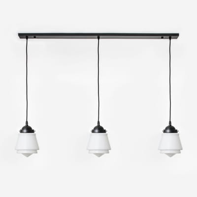 3 x Komeet lampen aan plafondbalk Moonlight - Art Deco Trade