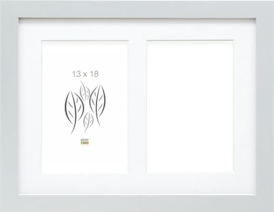 Deknudt Frames fotolijst S66KD1 P2V - zilverkleur - 2 verticale foto's 13x18 cm