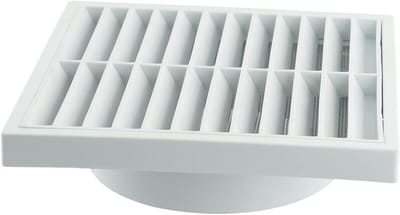 Afvoer Rooster - Ventilatie Deksel - Luchtcirculatie Verbeteren - Stevig PP Materiaal - 125mm - Wit