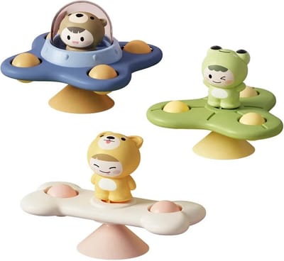 Fidget Toys - Zuignap Spinner Speelgoed - 3 stuks - Fidget spinner - Sensorisch Speelgoed - Baby - Badspeelgoed - Speelgoed - Badspinner - NIEUW - Kinderen!