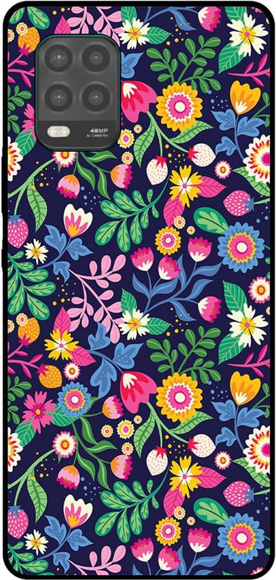 Smartphonica Telefoonhoesje Geschikt voor Xiaomi Mi 10 Lite met bloemen opdruk - TPU backcover case flower design geschikt voor Xiaomi Mi 10 Lite