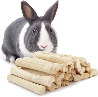 Natuurlijke Timothy Hooi Sticks voor Konijnen, Chinchilla's en Cavia's - Molar Sticks voor Gezonde Tanden en Speelplezier