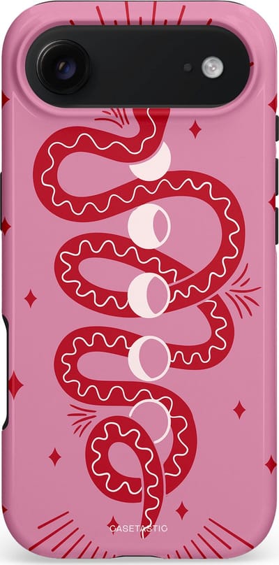 Casetastic hoesje geschikt voor Apple iPhone Air - MagSafe - Dubbellaagse bescherming - Eclipseslang - Fashion Case - Lila Koraal