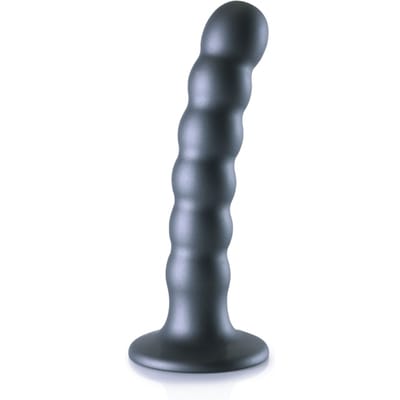 Shots - Ouch! OU822GUN - Beaded G-Spot Dildo - 5'' / 13 cm - Gun Metal
