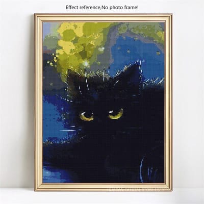 Diamant borduurwerk kat 5D DIY kruissteek handwerk diamant schilderij 20X30CM gray