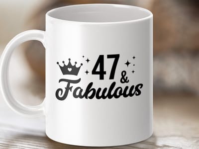 Mok 47 and Fabulous Mok, Verjaardagscadeau, Veertig Zeven Jarige, Feest Mok, Geweldig Cadeau Idee, Nieuw, Limited Edition