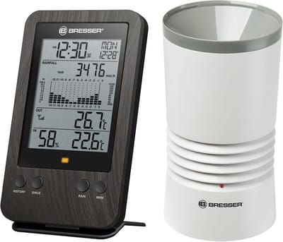 Draadloos Weerstation met Regenmeter, Binnen/Buiten Temperatuur en Grafieken