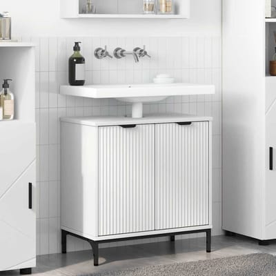 vidaXL - Wastafel - kabinet - voor - de - badkamer - Wit - 60,5 - x - 33,5 - x - 61 - cm