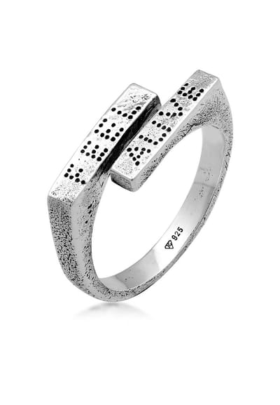 Haze & Glory - Ring - HG HAZE & GLORY - Ring Heren van 925 sterling zilver, Sieraden Heren, Zilveren ring geoxideerd, Mantra ring, Cool, Feel Alive - Heren