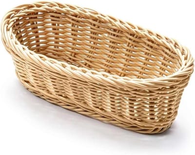Broodmand - Broodhouder Mandje - Brood Presenteren - Vaatwasserbestendig - 23x15x6.5 cm - Beige