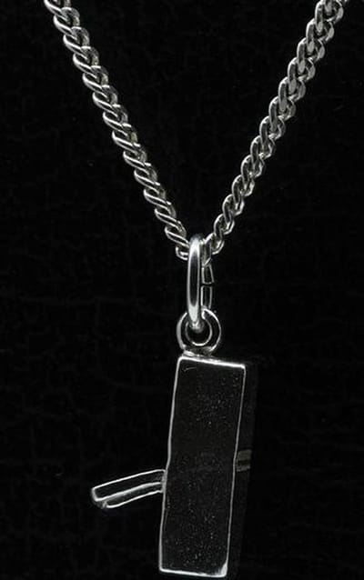 Zilveren Blokschaaf ketting hanger