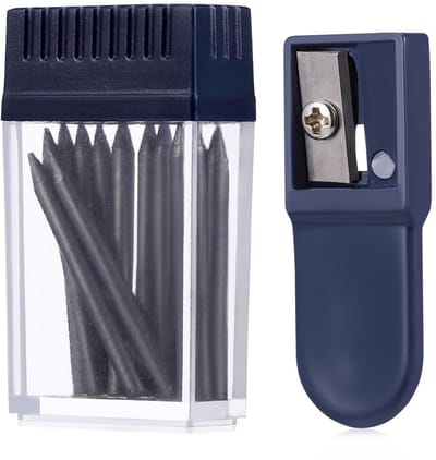 Cosensi- Passkervullingen 2 mm - Set met puntenslijper - Synthetisch materiaal - Voor teken- en schoolbenodigdheden - Compact en lichtgewicht - Ideaal voor nauwkeurig tekenen - Passerstiften