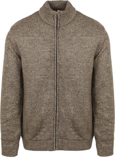 Steppin' Out Vest Melange Groen Bruin - Maat M - Heren - Vest met rits voor Mannen