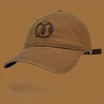 Koreaanse Versie van De Baseballpet voor Dames Nieuwe Geborduurde Retro Baseballpet Trendy Merk Gezicht tonende Pet Adjustable brown