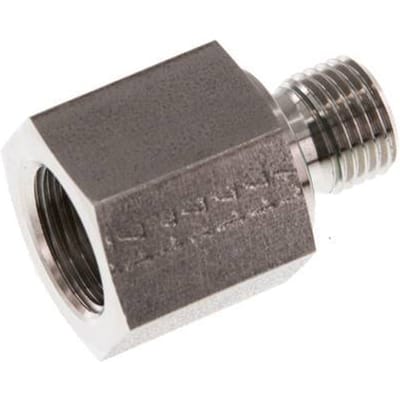 G 1/4'' x G 3/8'' M/F RVS Neusstuk 630 Bar - Hydrauliek - FL2S-MF-STE-014G-038G