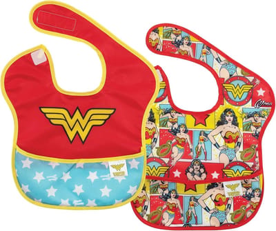 Bumkins - SuperBib® Baby Slab (2 stuks) - Wonder Woman (6-24 maanden)