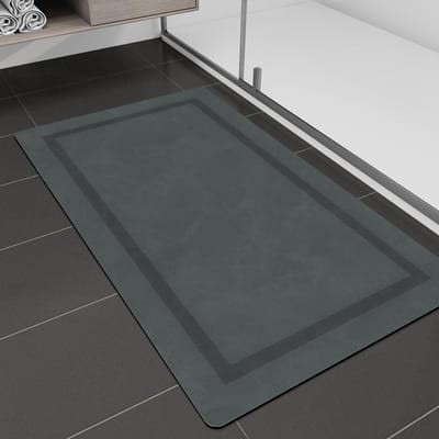 Eenvoudige keuken diatomeeën moddermat badkamer badkuip vuil en slijtvaste voetmat huishoudelijke badkamer absorberende antislipmat 40 * 60cm (crystal velvet)