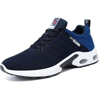 Ademende Herenschoenen Zomer Sneakers Casual Slip On Outdoor Wandelschoenen 39 black