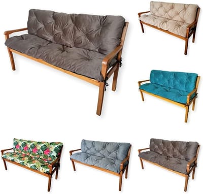 Tuinbankkussen - Zitkussen Rugkussen - Buiten Ontspannen - Weerbestendig Materiaal - 150x60x50 cm - Bruin