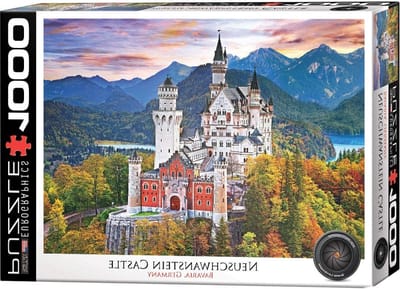 Kasteel Puzzel - Landschap Legpuzzel - Ontspannen Hobby - Smart-cut Technologie - 1000 Stukjes - Meerkleurig