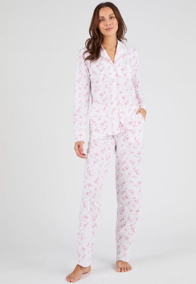 Damart - Pyjama van jerseytricot zuiver katoen - Dames - Roze - 38-40 (S)