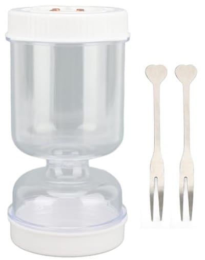 Dailygoods- Pickle Jar Grote Capaciteit - Lekvrije Container - Opslagpot - Augurk Pot - Veelzijdig Gebruik - Charmant Deksel met Vork