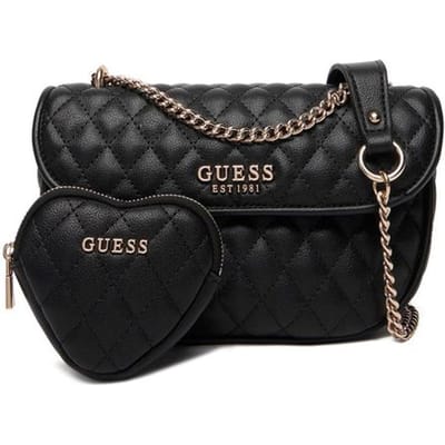 Guess Atabey Crossbody Flap vrouw zwart in synthetisch materiaal met 4G logo