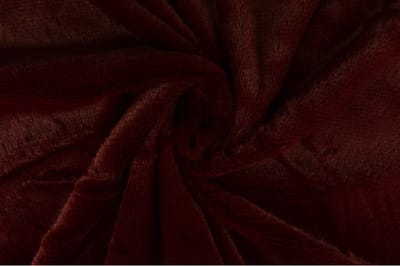 1 meter zachte bont stof - Bordeaux rood - 155cm breed