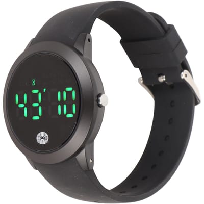 Montre Numérique Étanche Multifonctionnelle Élégante Écran Tactile Couleur Minuteur Compte à Rebours 12 24 Heures Montre de Sport Noire black