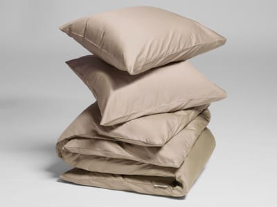 Yumeko dekbedovertrek katoensatijn warm taupe 140x200 + 1/60x70 - Bio, eco & fairtrade