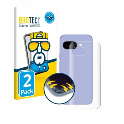 BROTECT - Screenprotector voor Google Pixel 9a (Achterkant) - Folie Beschermfolie transparant volledig dekking - 2 Stuks