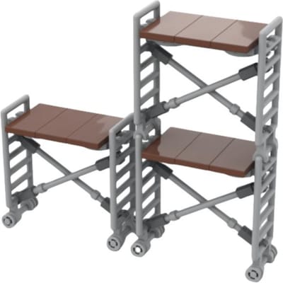 Bouwsteen Steigerbouw Gebouw Bouwplank Decoratie Hoog Platform Model Montage Speelgoed Compatibele Set gray