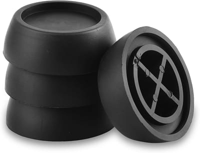 Set van 4 Antivibratie Voeten voor Wasmachines en Drogen, Rubber Voetdempers voor Stabiliteit en Geluiddemping, Ideaal voor Vloerbescherming en Geluidsreductie