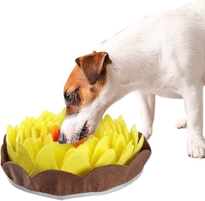 Hond Snuffelmat - Voerspel Puppy - Geurtraining Binnen - Antislip Bodem - 27 x 27 cm - Multicolor