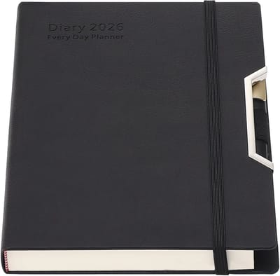 Dagboek 2026 - A5 Hardcover Met Dagelijkse Indeling, Maandplanner En Penlus