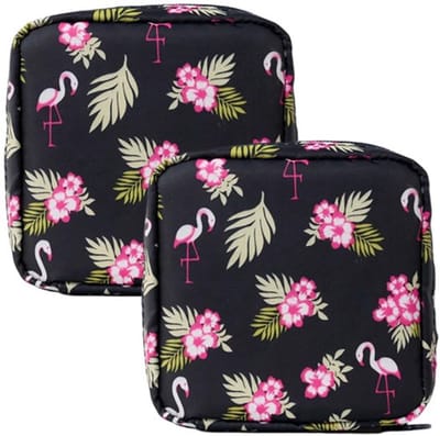 Allecto - Flamingo-zakjes - Hygiënische opbergtas - Zwart