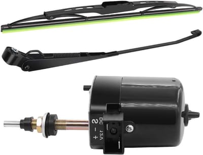 Wissermotor 12V met 105° Arm en Blad voor Visboten en Campers - Universele Wisseroplossing voor Waterdichte Toepassingen